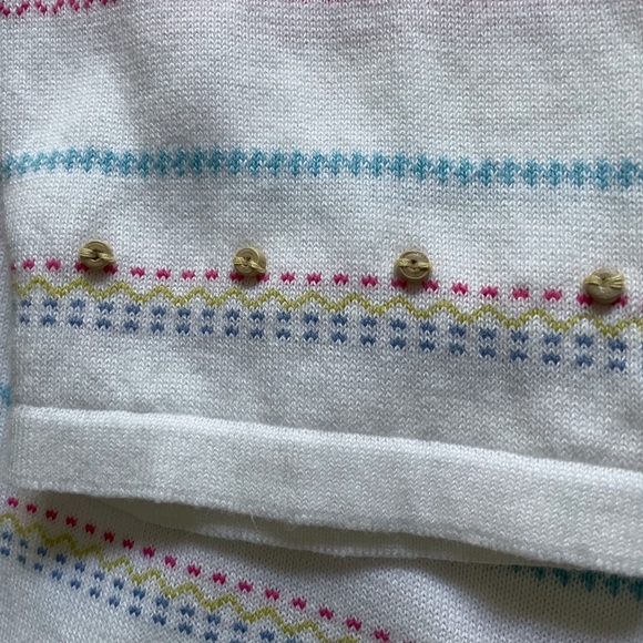 Christopher & Banks Ladies Cardigan. Size XL .Color. White with Stripes. - Picture 6 of 6